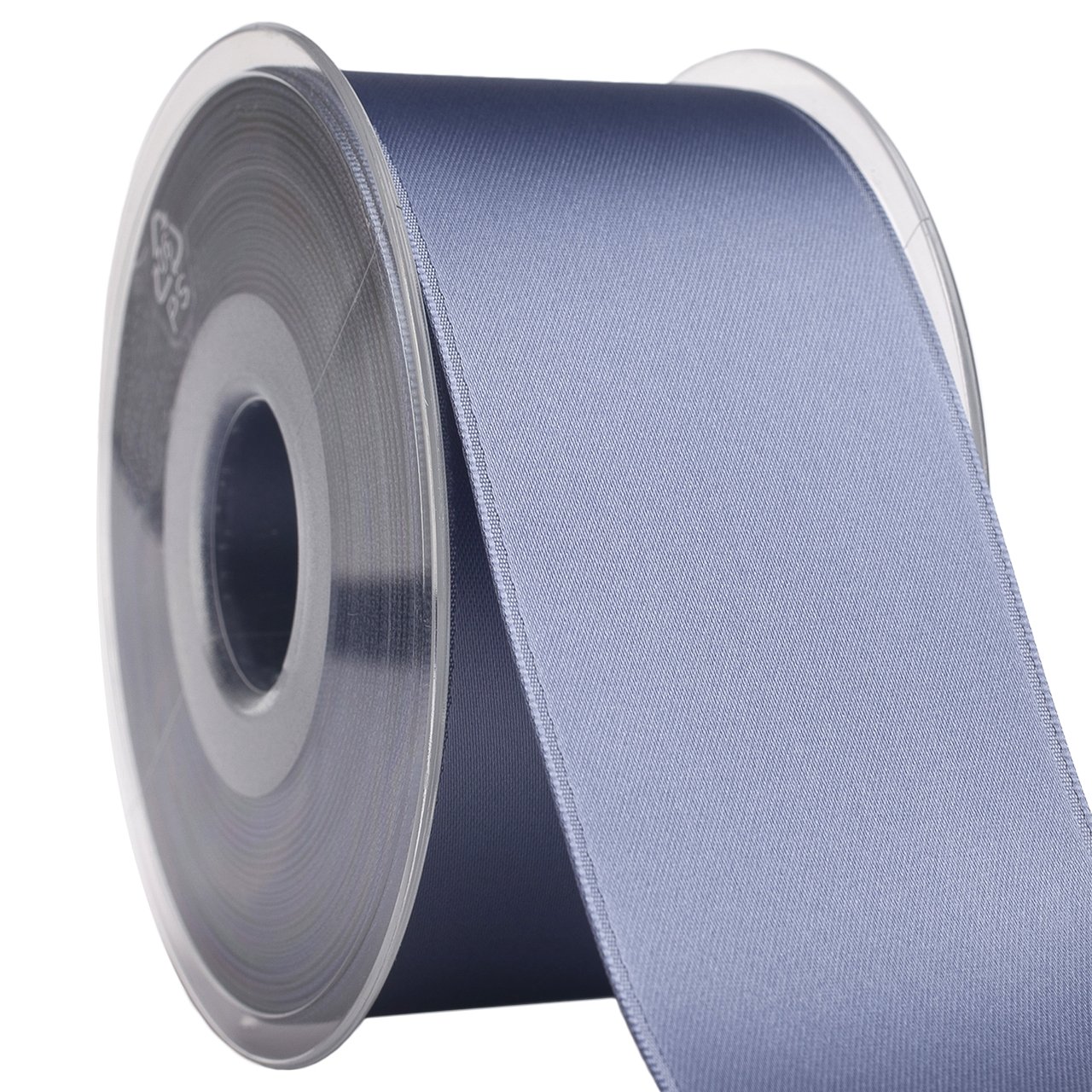 Ruban satiné bleu fumée pour décoration de mariage et fête