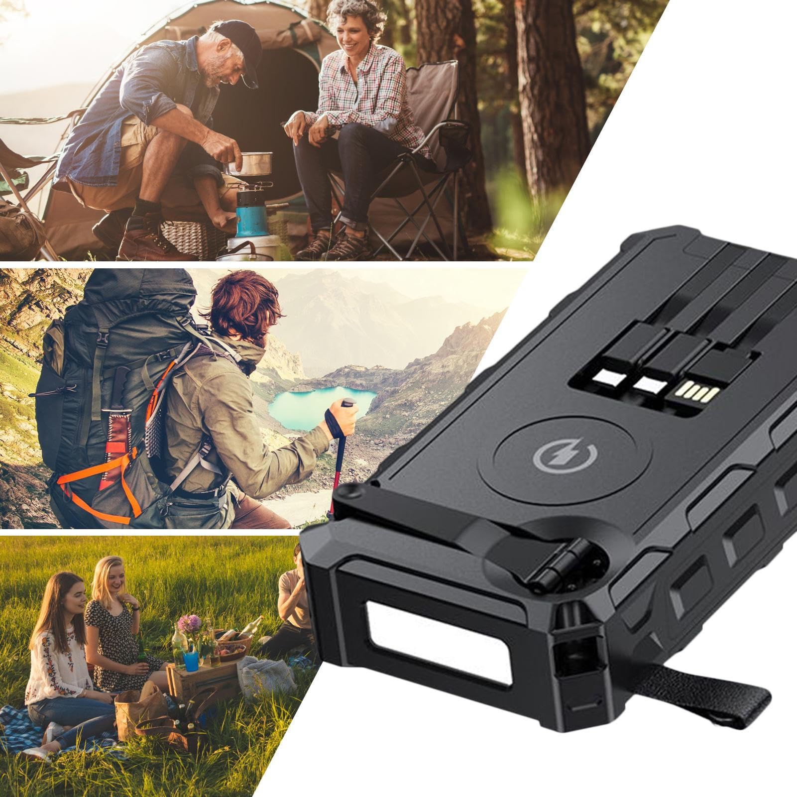 Cargador Solar Power Bank Batería Externa Solar Portátil Impermeable