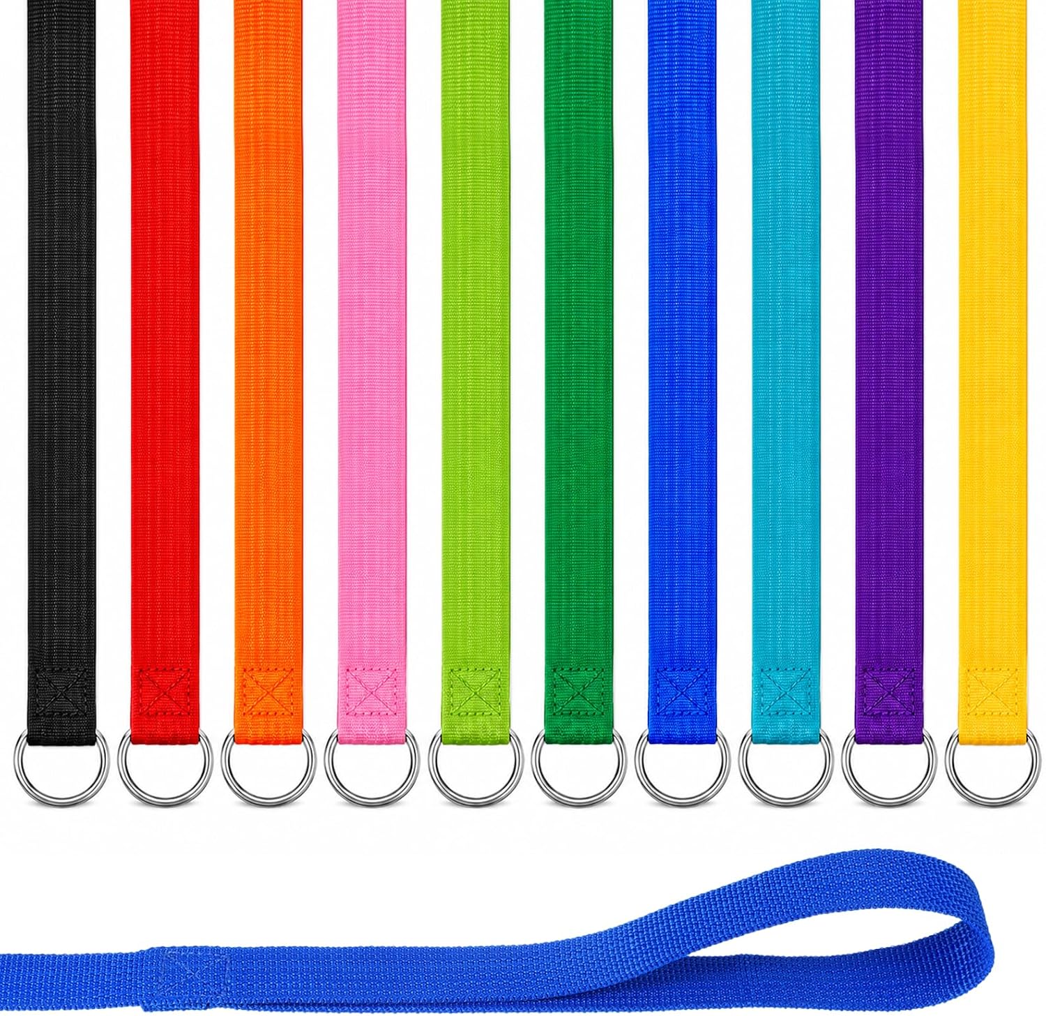 20 PCS Slip Lead Dog Leash, 6 Ft Colorful Short Dog Leashes Bulk with O-Ring, Slip Leads for Small Large Dogs Puppy Cats Walking Training Running, Rescues Grooming Shelter