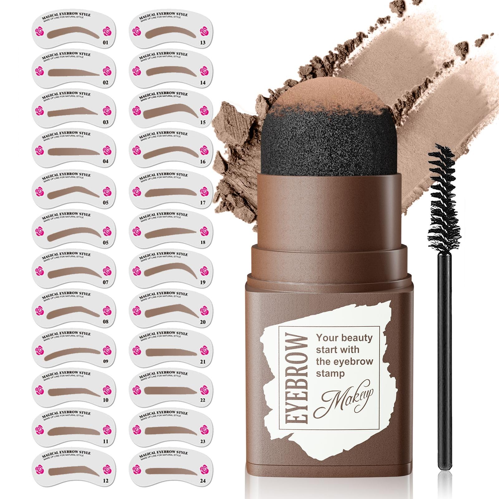 Long - Lasting Eyebrow Powder - Waterproof & Natural Pigment, Easy to Blend for Daily Makeup, Light Brown