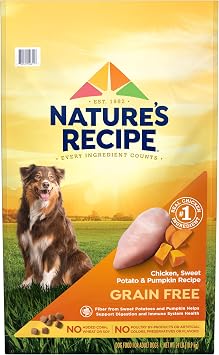 Nature's Recipe Grain Free Chicken Dry Dog Food, 24 lb. Bag