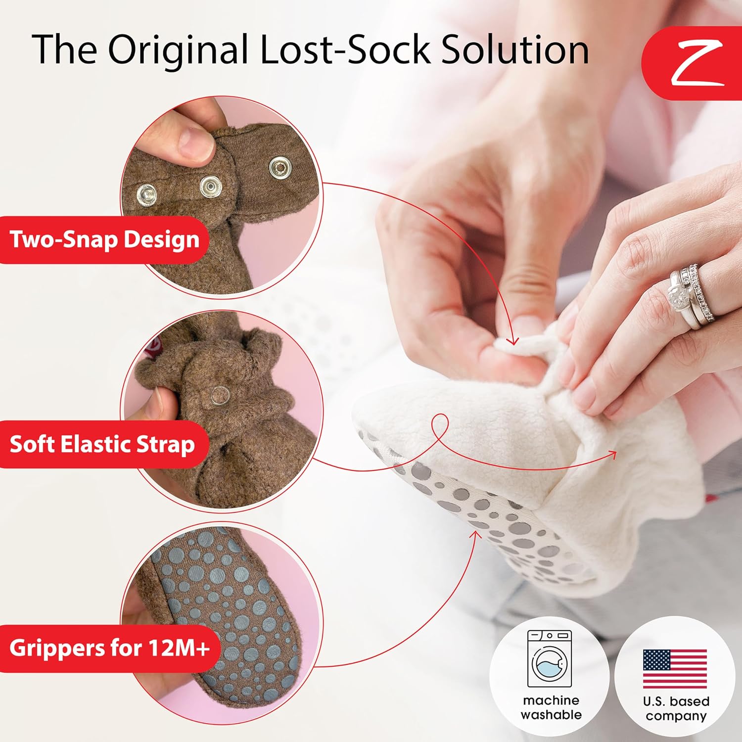 Zutano Baby Boys' Cozie Fleece Baby Booties With Grippers