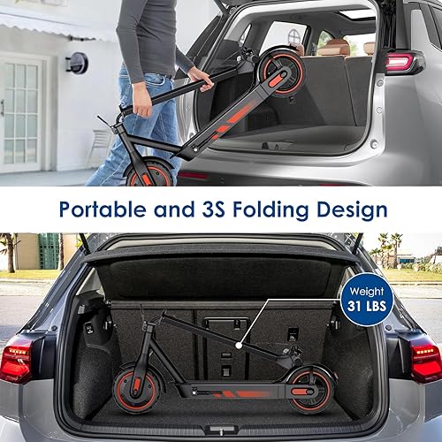 Vista 53 de Patinete eléctrico para adultos, motor potente de 350 W/500 W/600 W, neumáticos de 8.5/10 pulgadas, hasta 19/25 MPH, rango de 15/22/28 millas