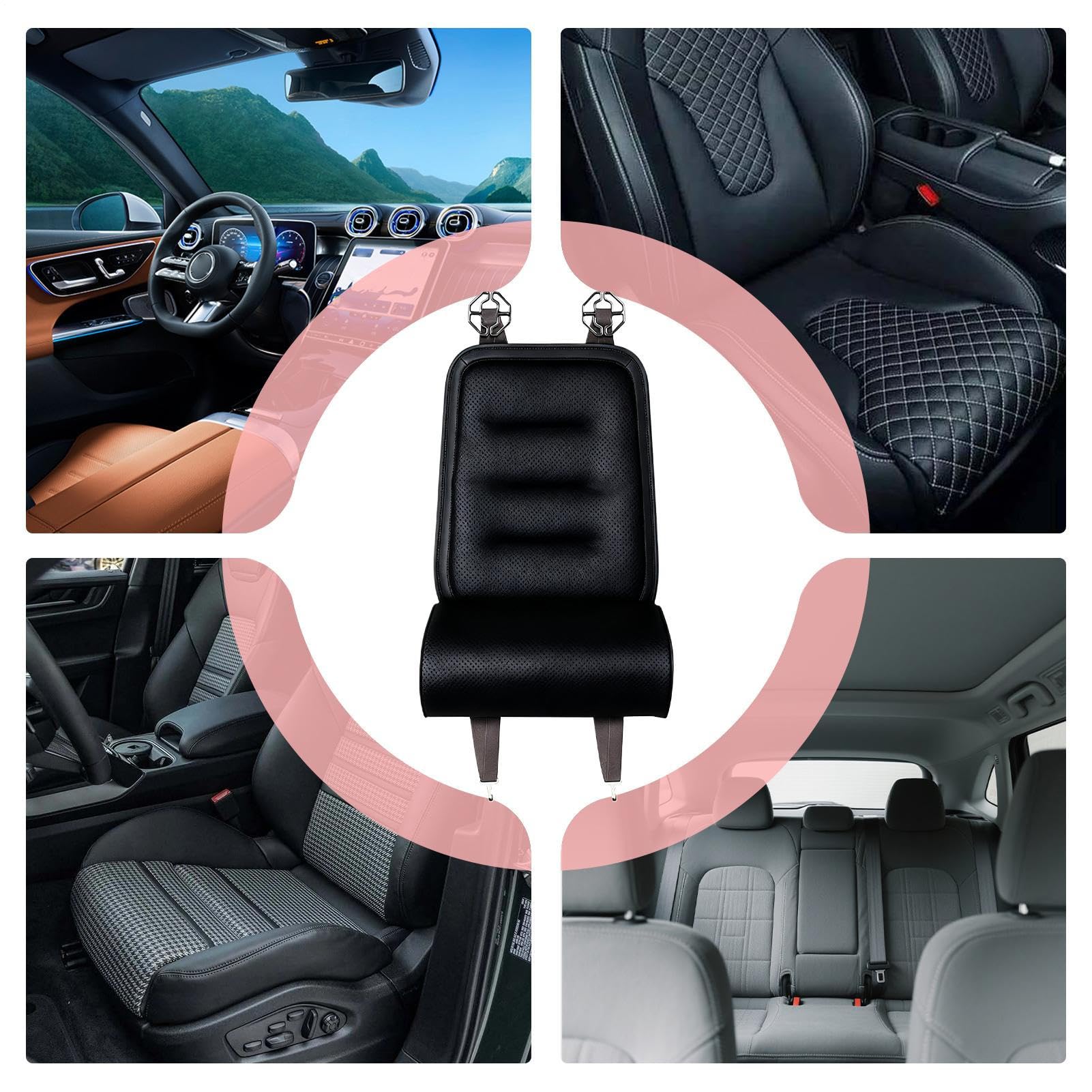 Prolongateur De Siège Auto avec Soutien des Jambes - Accessoires Auto Respirants et Anti-Dérapants,Coussin Extenseur de Soutien Lombaire Conducteur,pour Camion SUV Camping-Car Conduite Voyage