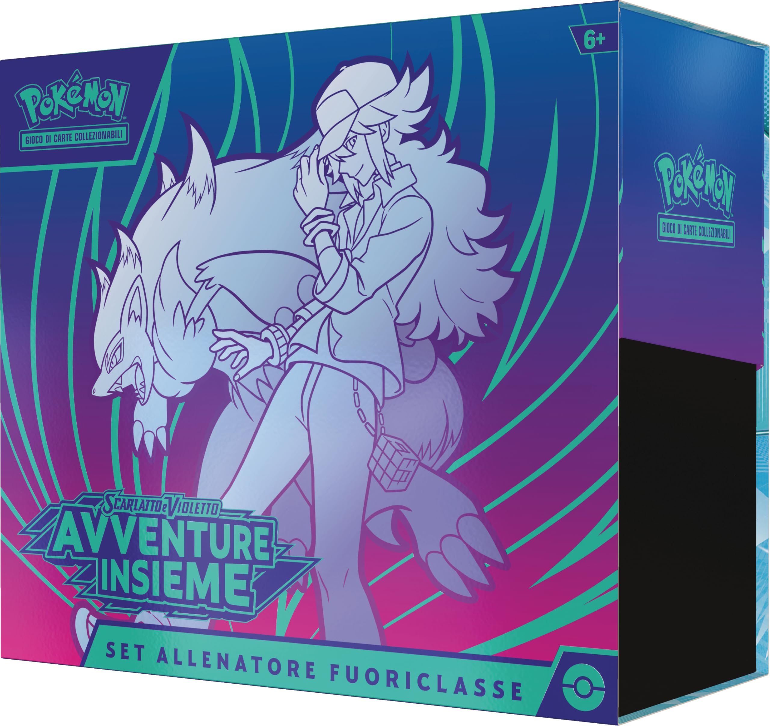 GCC Pokémon: set Allenatore Fuoriclasse dell’espansione Scarlatto e Violetto - Avventure Insieme (una carta promozionale a figura intera, nove buste di espansione e accessori premium)