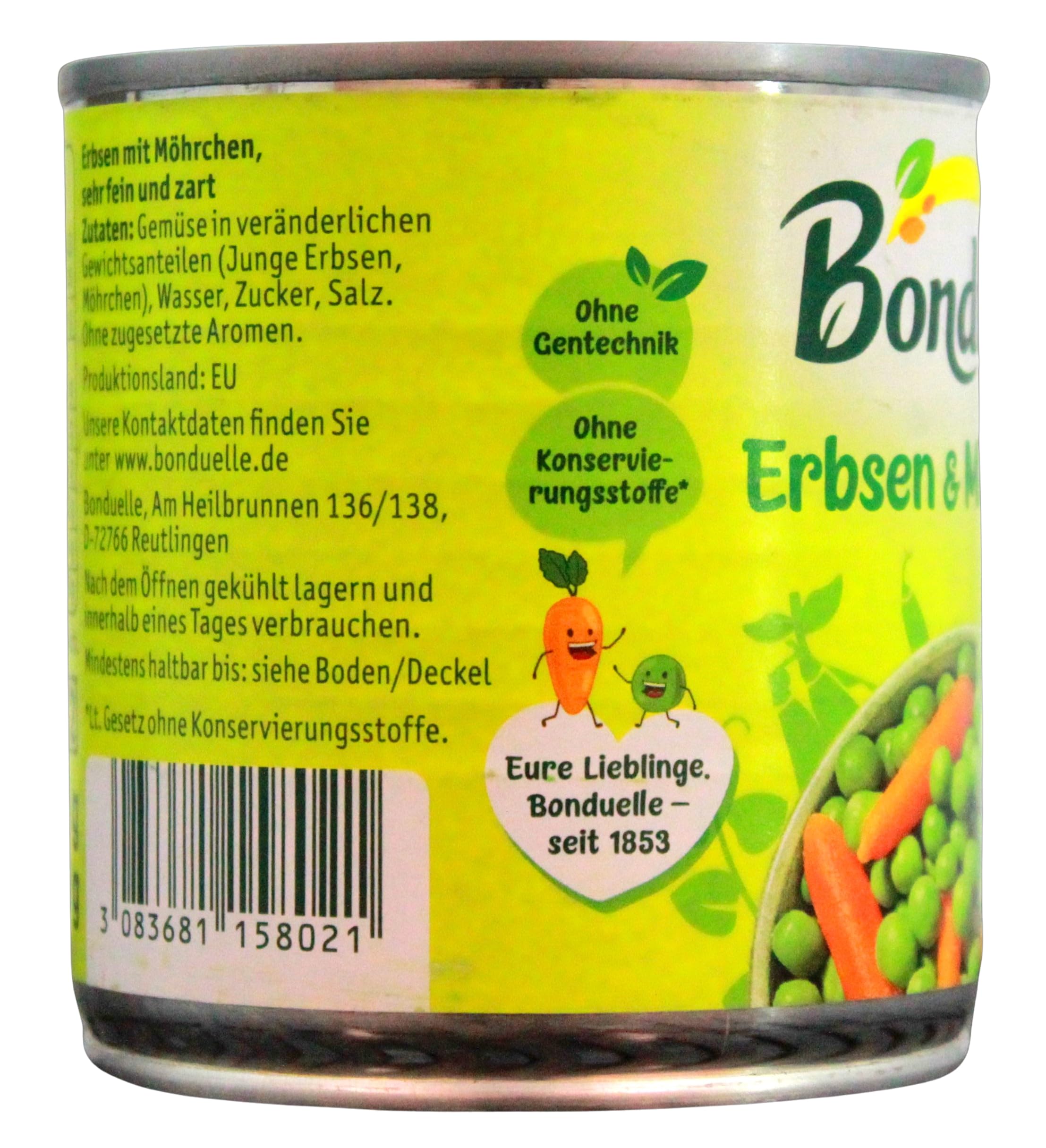 Bonduelle Erbsen & Möhrchen feine Auslese, 12er Pack (12 x 130g)