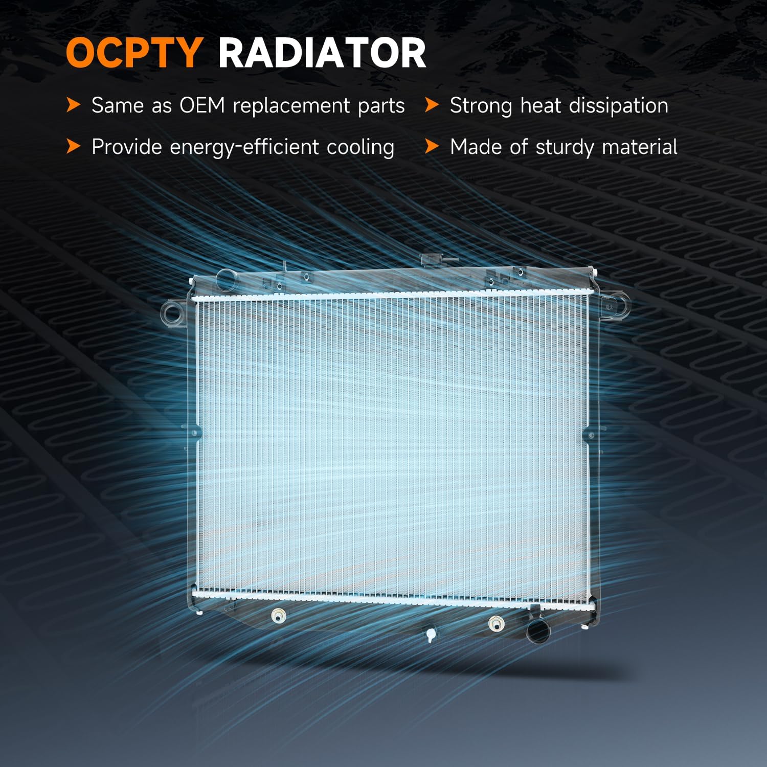 OCPTY Auto Parts Radiator Replacement for 1998-2007 for Lexus for LX470 4.7L 1998-2007 for Toyota for Land Cruiser 4.7L