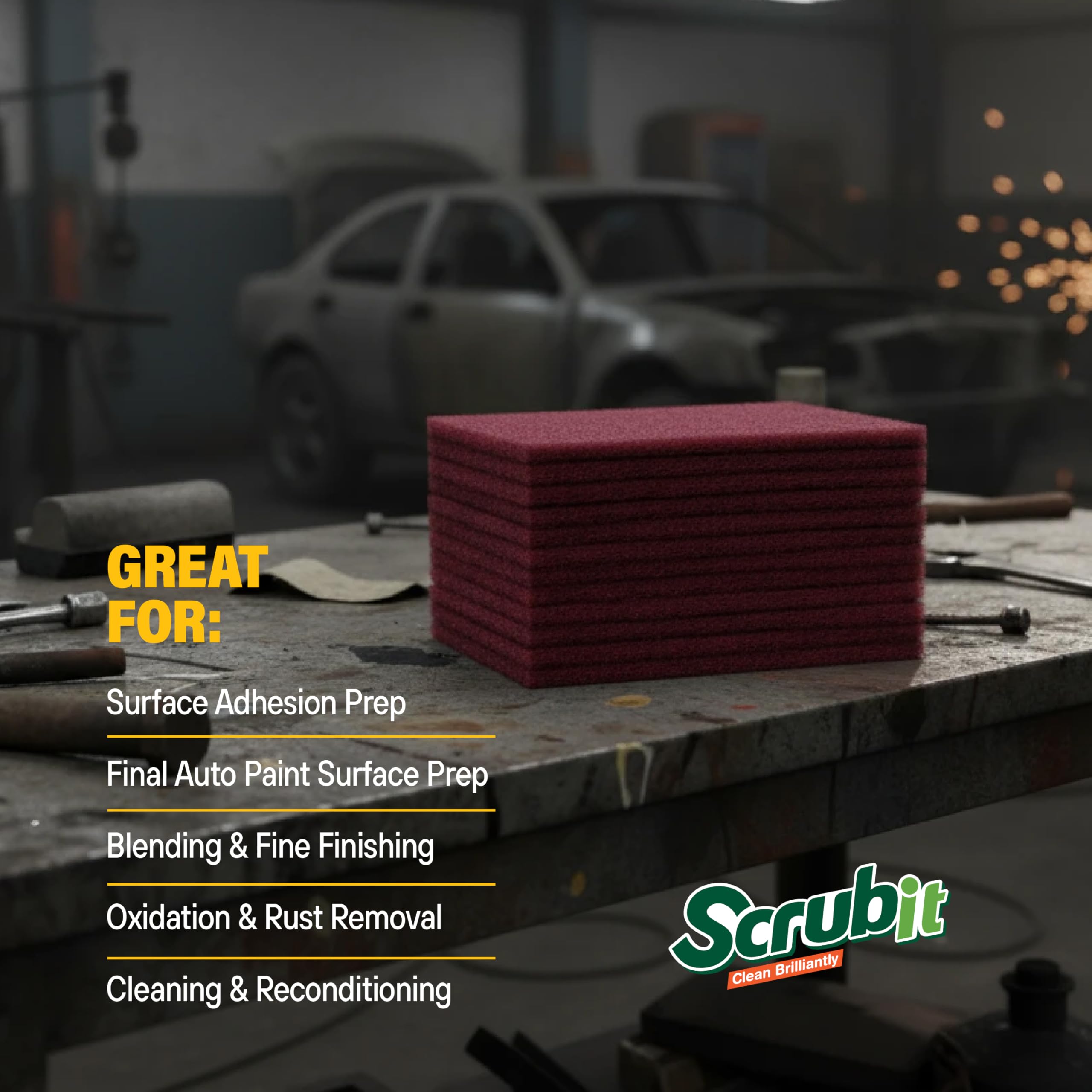 SCRUBIT Scuff Pads - Prep Paint & Sand Surfaces -5