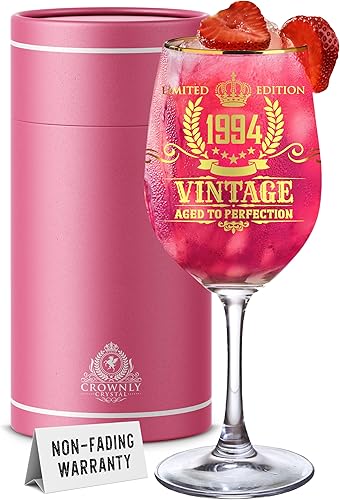 Miniatura 1 de CROWNLY CRYSTAL Regalos de cumpleaños número 30 para ella, copas de vino, regalos personalizados para mujeres, regalos de cumpleaños para mujeres,