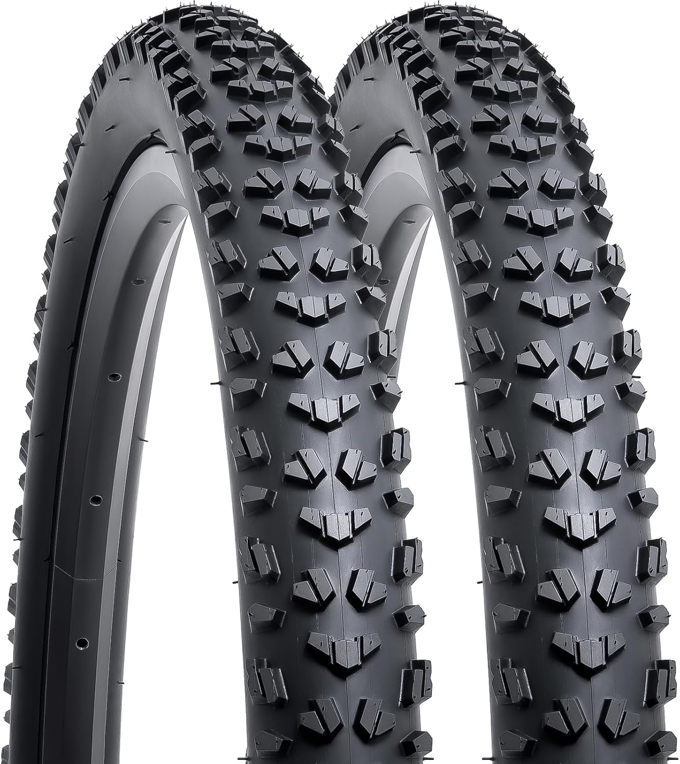 YUNSCM 2-PCS 24" Folding Replacement Bike Tires 24X2.0/54-507 Mountain, MTB, Off-Road Bicycle Tires (Y-1581)