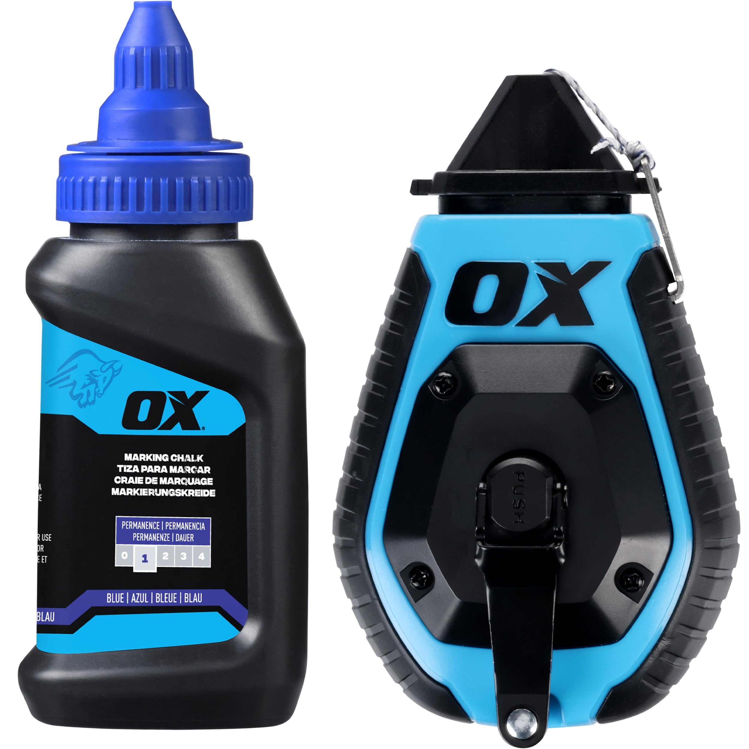 OX Trade 30m/100' ABS Chalk Reel w/Grip Value Pack - Standard Bold Line / 6:1 Gear Ratio