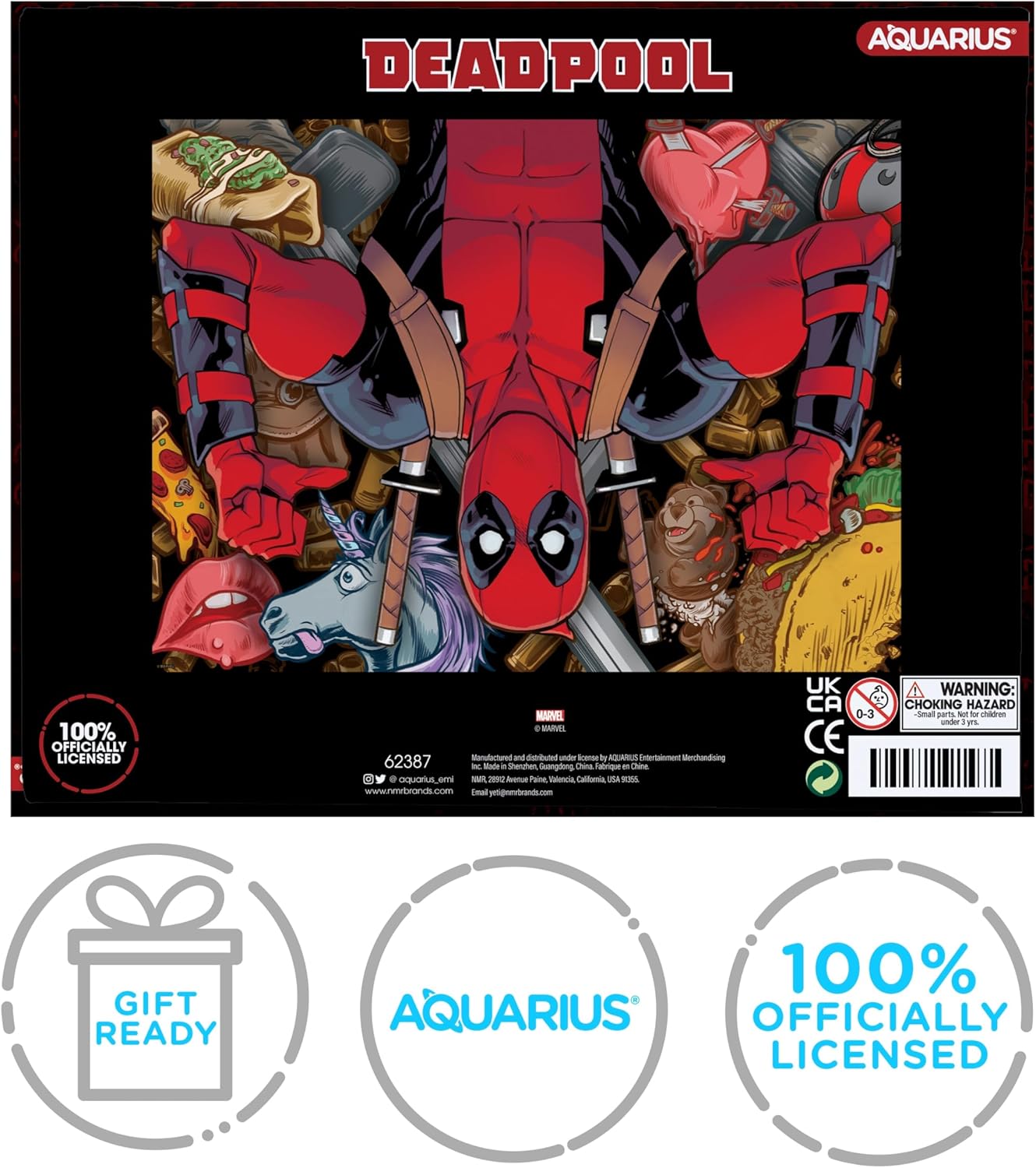 Aquarius Deadpool Collage 500pc Puzzle (500 Piece Jigsaw Puzzle) - Glare Free - Precision Fit - Officially Licensed Deadpool Merchandise & Collectibles - 14x19 Inches