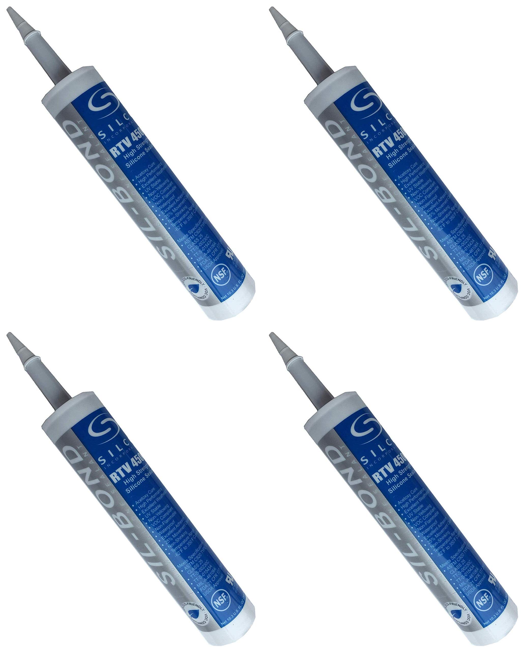 Food Grade NSF FDA RTV Silicone Sealant Adhesive Clear 10.3oz (Fоur Расk)