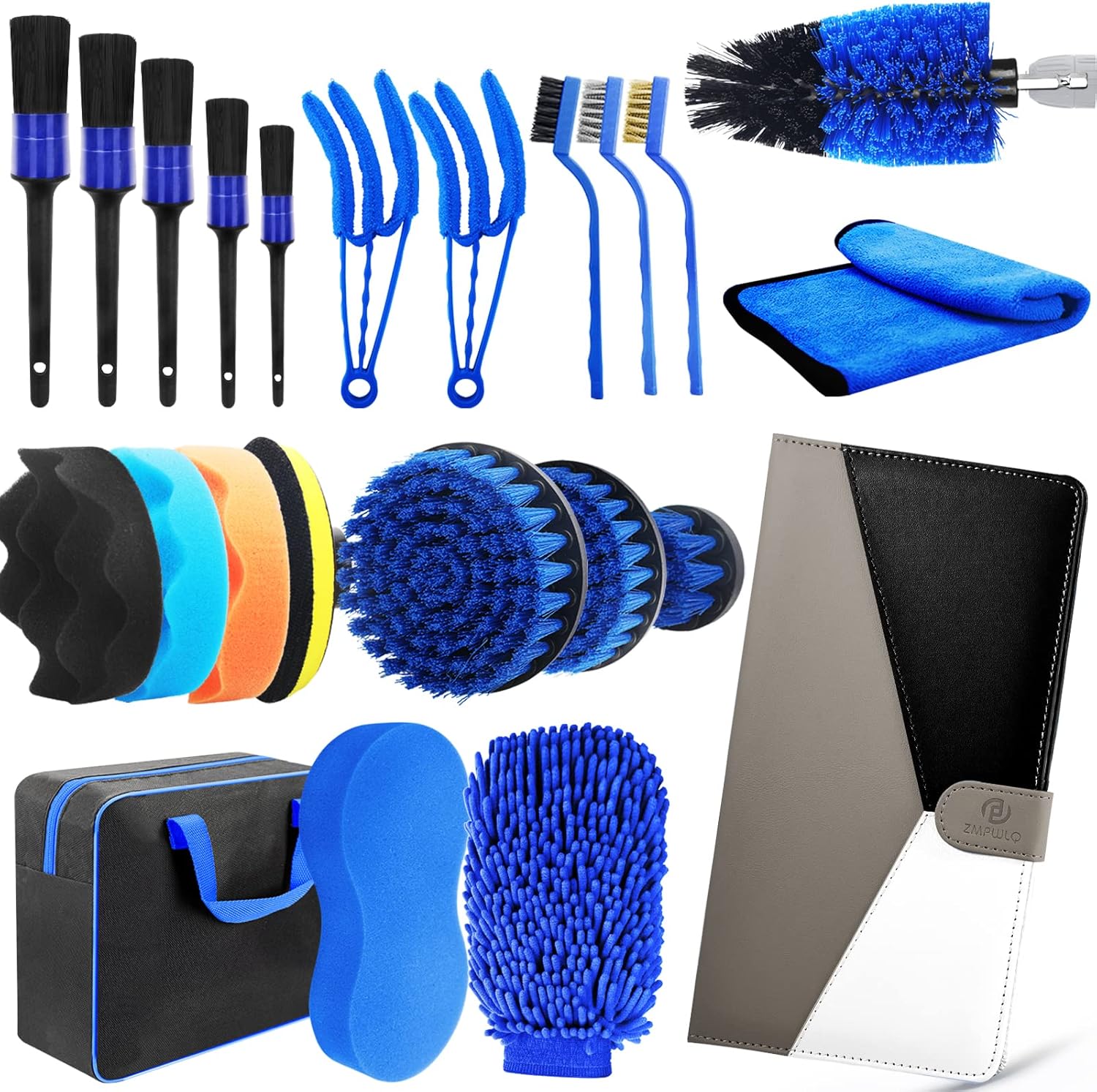 PL ZMPWLQ Bundle 22 pcs CarCleaningToolSet AutoDetail