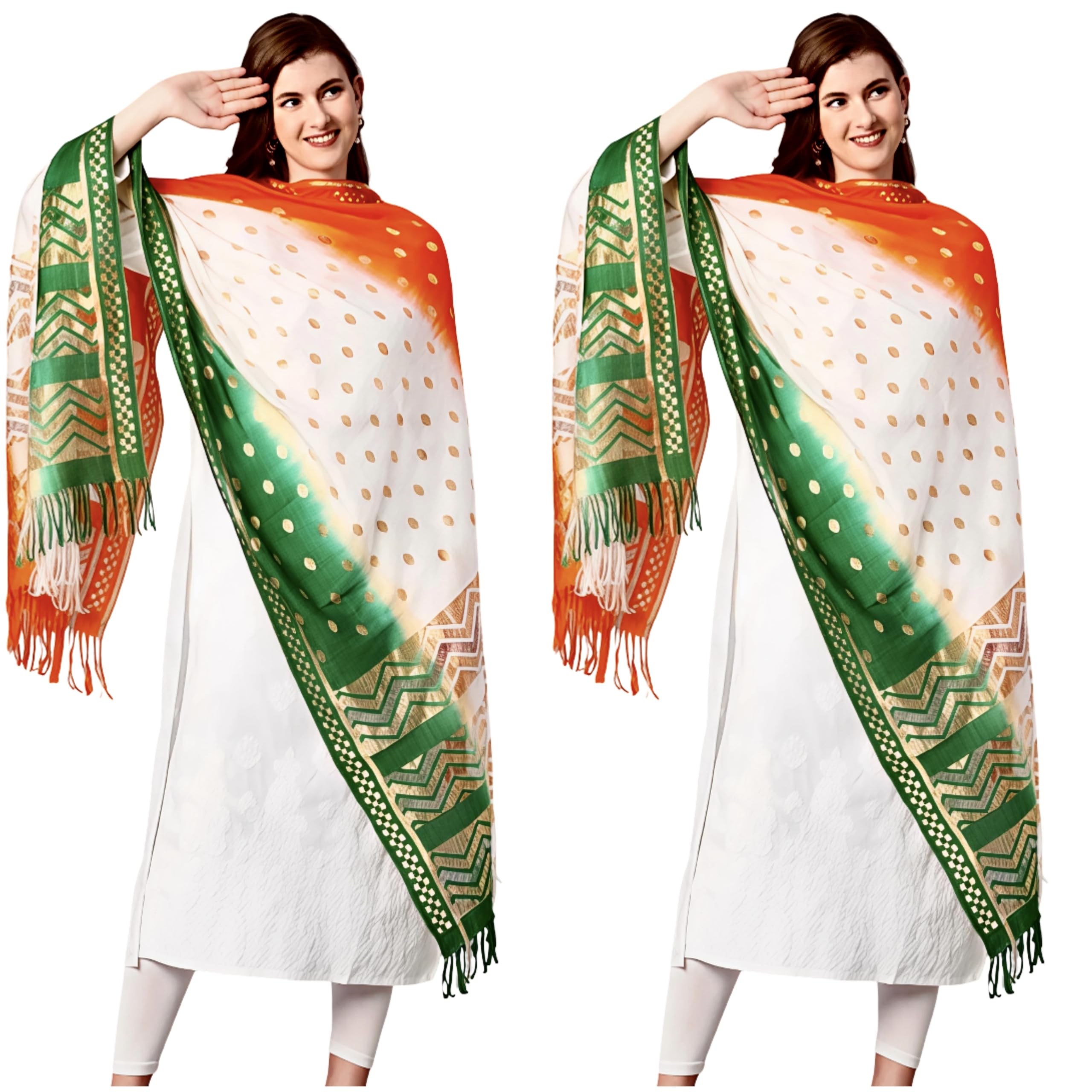 TIRANGA DUPATTA FOR WOMEN/MENS/KIDS | PACK OF 2 | LENGTH:- 2.25 METER & WIDTH:- 36 INCH | TRI-COLOUR | HINDUSTANI DUPATA-picture-19
