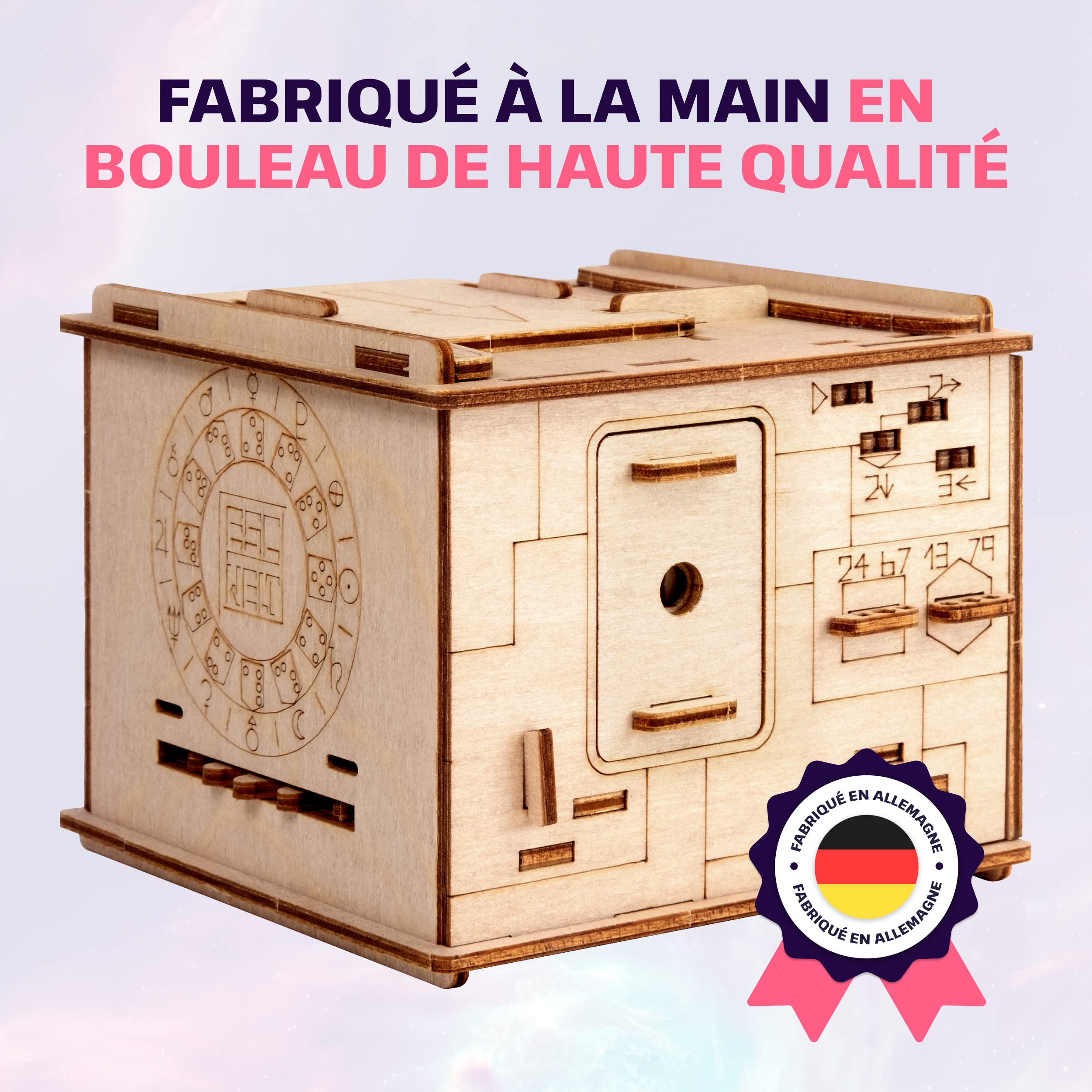 ESC WELT Space Box - Boîte d'énigmes en de Bouleau - Puzzles 3D pour Adultes - Casse-tête avancé en Bois pour Les Fêtes d'anniversaire et Les Soirées en Famille - Boîte à Puzzles en Bois