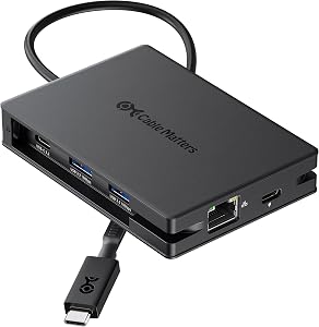 Cable Matters 8-in-1 USB C Hub Multiport Adapter with Dual HDMI, 140W PD Charging, Gigabit Ethernet, 10Gbps Data Transfer Over 3X USB-C & USB-A 3.2 Gen 2 Ports, and 1x USB 2.0 Port for Keyboard/Mouse