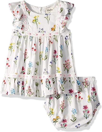 Amazon Co Jp Hatley ハットレイ ワンピース 魅惑のガーデンベイビーパーティードレス パンツ付 75 80cm 9m 12m 74 79cm S19mfi1263 ベビー マタニティ