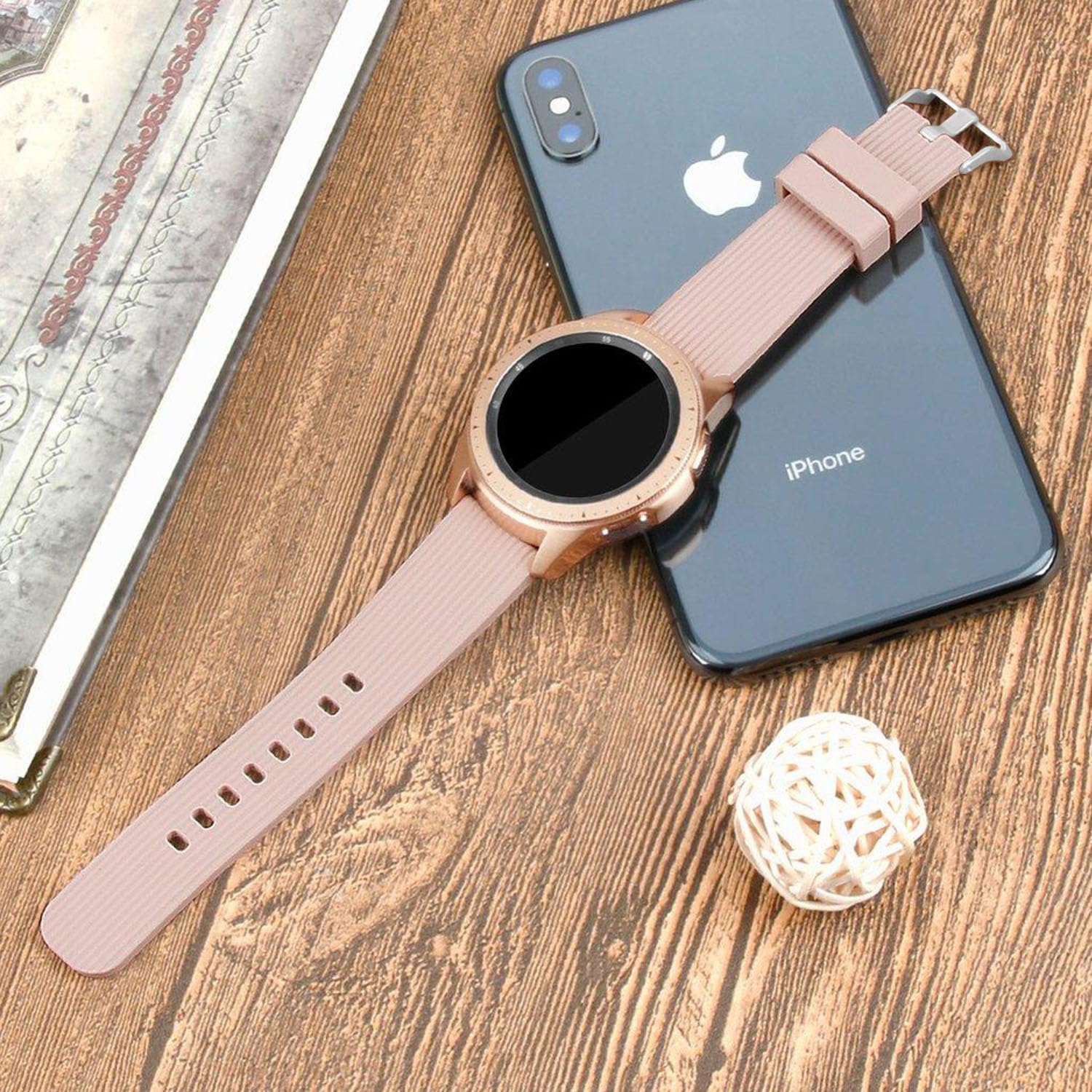 Cinturino compatibile con Samsung Galaxy Watch 3 41mm, Galaxy Watch 4 40mm 44mm/4 Classic 42mm 46mm, Galaxy Watch active/active2 40mm 44mm, cinturini di ricambio in silicone morbido, 20mm