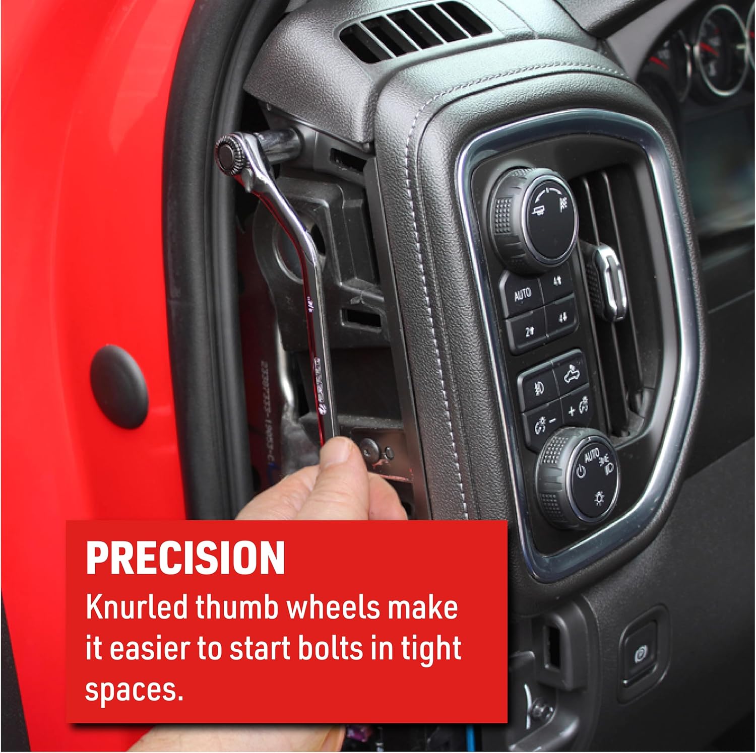 EZRED 4SS8 S-shaped Quarter Stick, 1/4″ square socket and magnetic bit drives, Low profile and Great for exhaust work, body work, and dashboards