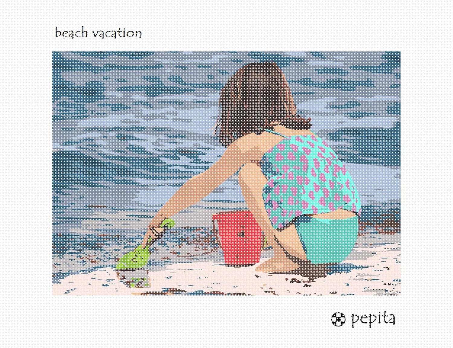 Pepita Needlepoint kit: Beach Vacation, 10" x 7"