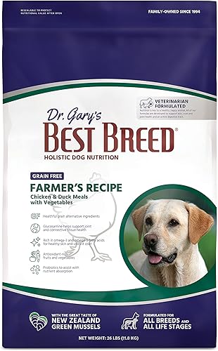 Best Breed Dr Garys - Receta de granjero sin granos de cocción lenta en Estados Unidos alimento seco natural para perros para todas las razas y