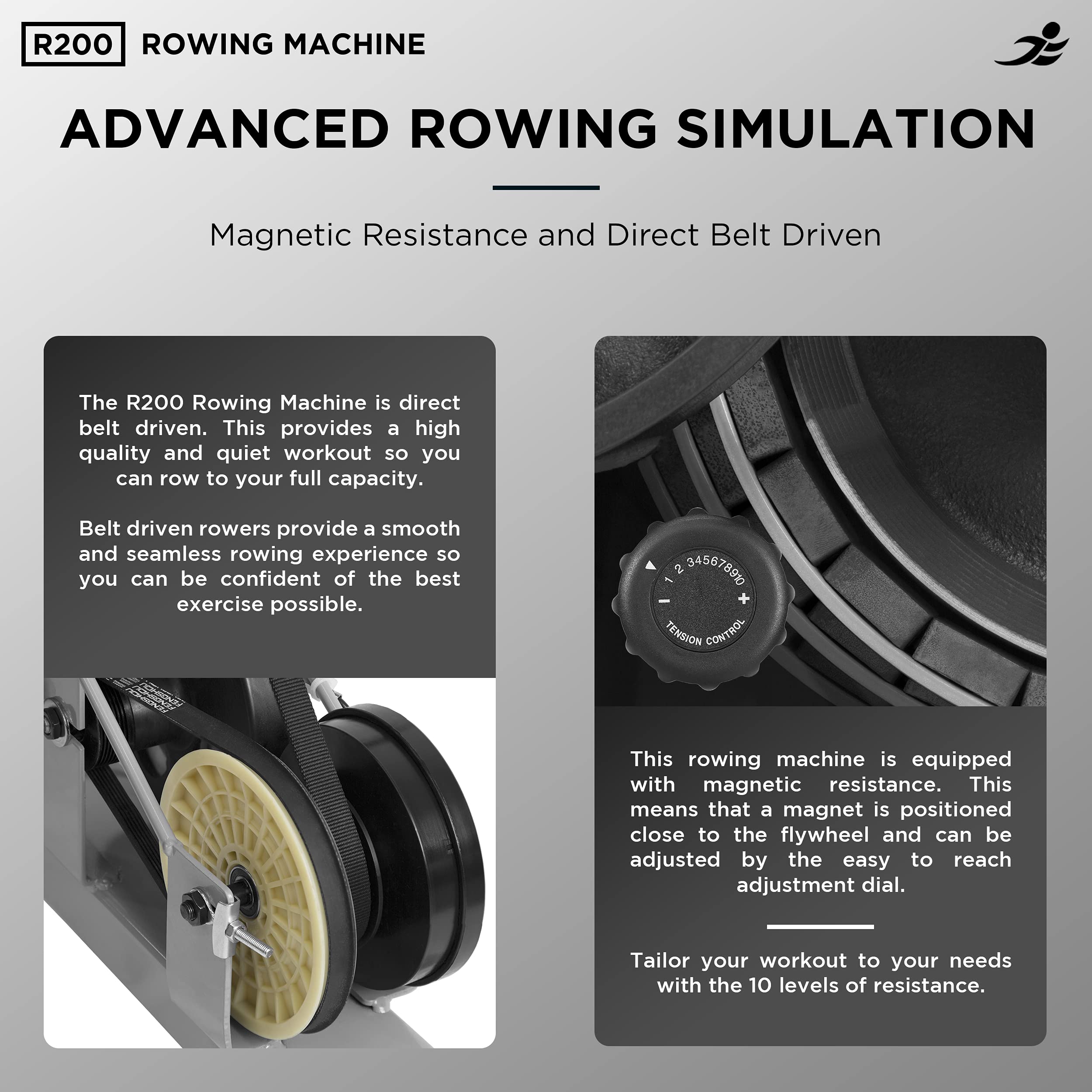 Buy JLL® R200 Home Rowing Machine, 2022 Model Rowing Machine Fitness