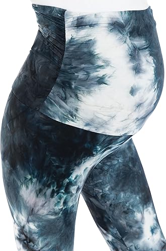 Miniatura 7 de Leggings Depot Women's Tie Dye Printed Maternity Tights Pregnancy Over The Belly Yoga Leggings