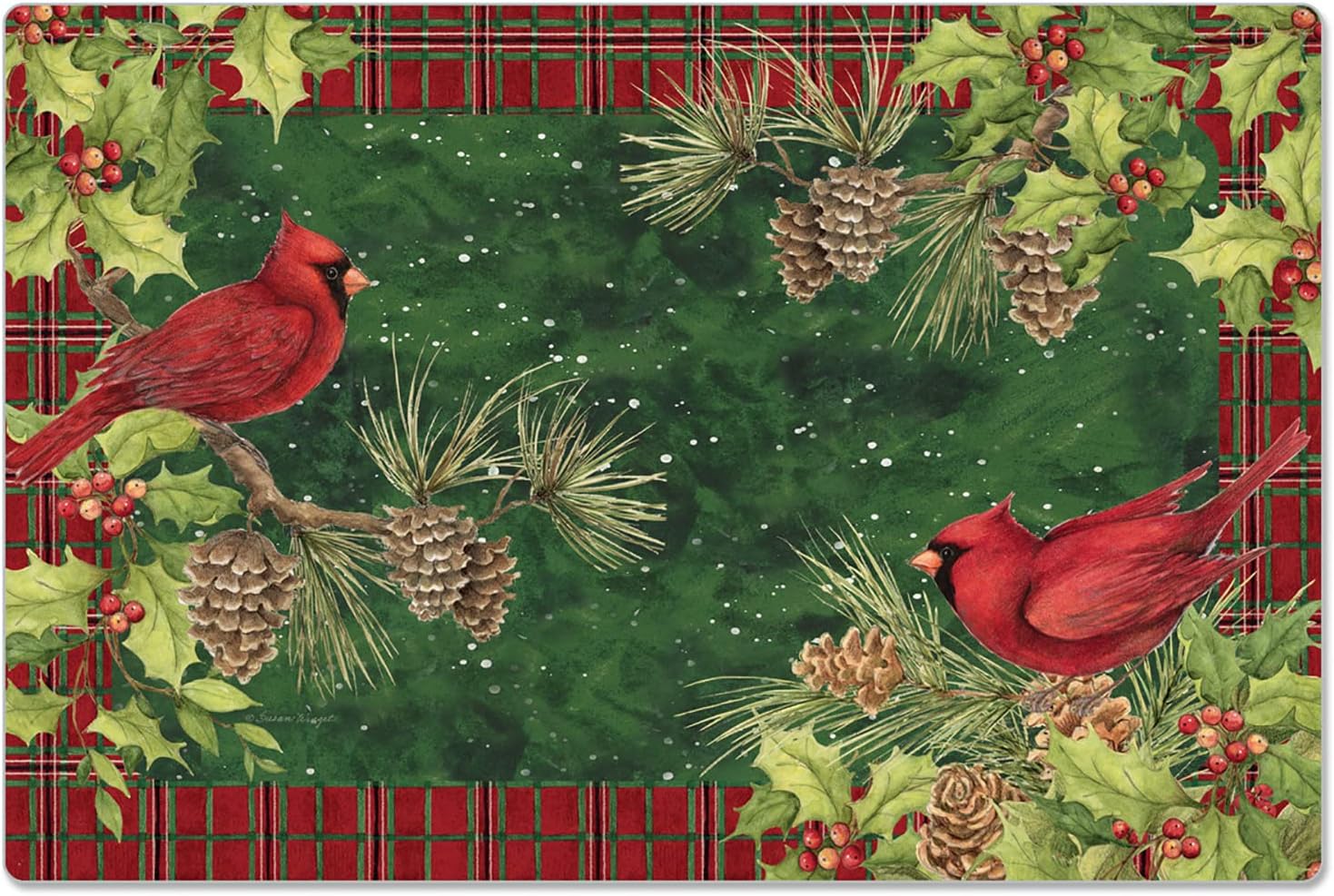 Counter Art 'Cardinal Wreath' Anti Fatigue Floor Mat, 30 x 20
