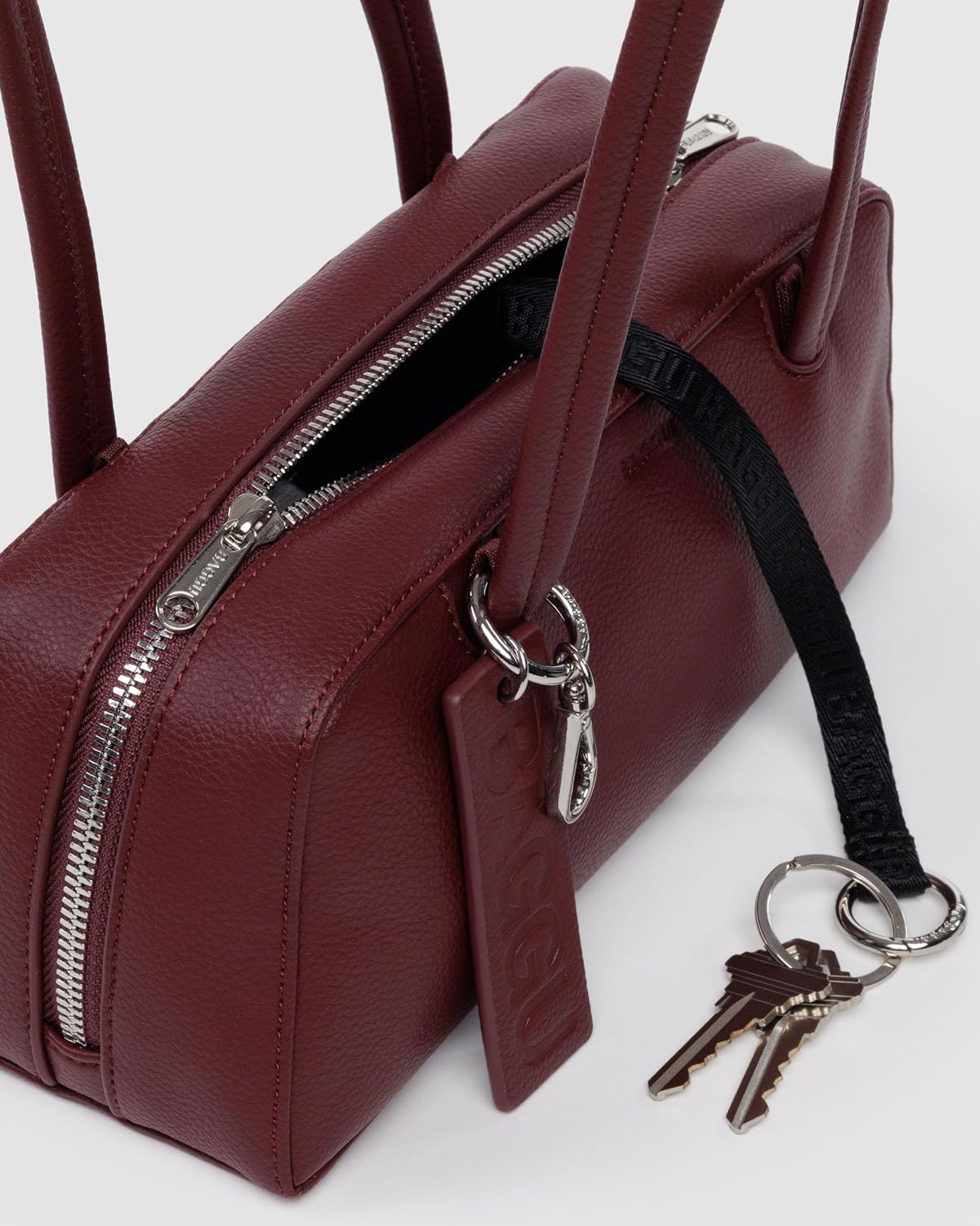 BAGGU Recycled Leather Bowler Bag