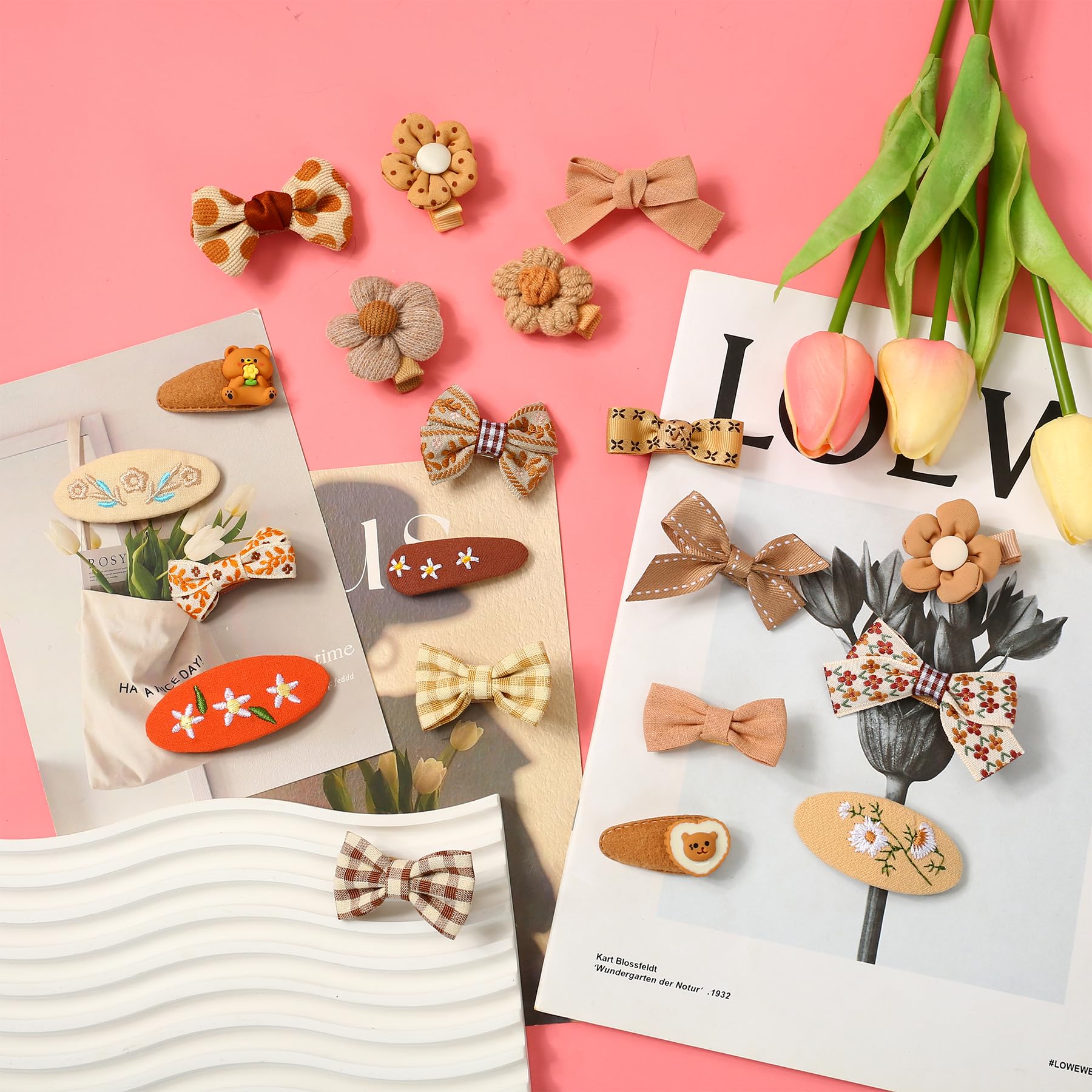 20PCS Cute Bow Bangs Hair Clips for Girls and Toddler Accessories, color - Image 3