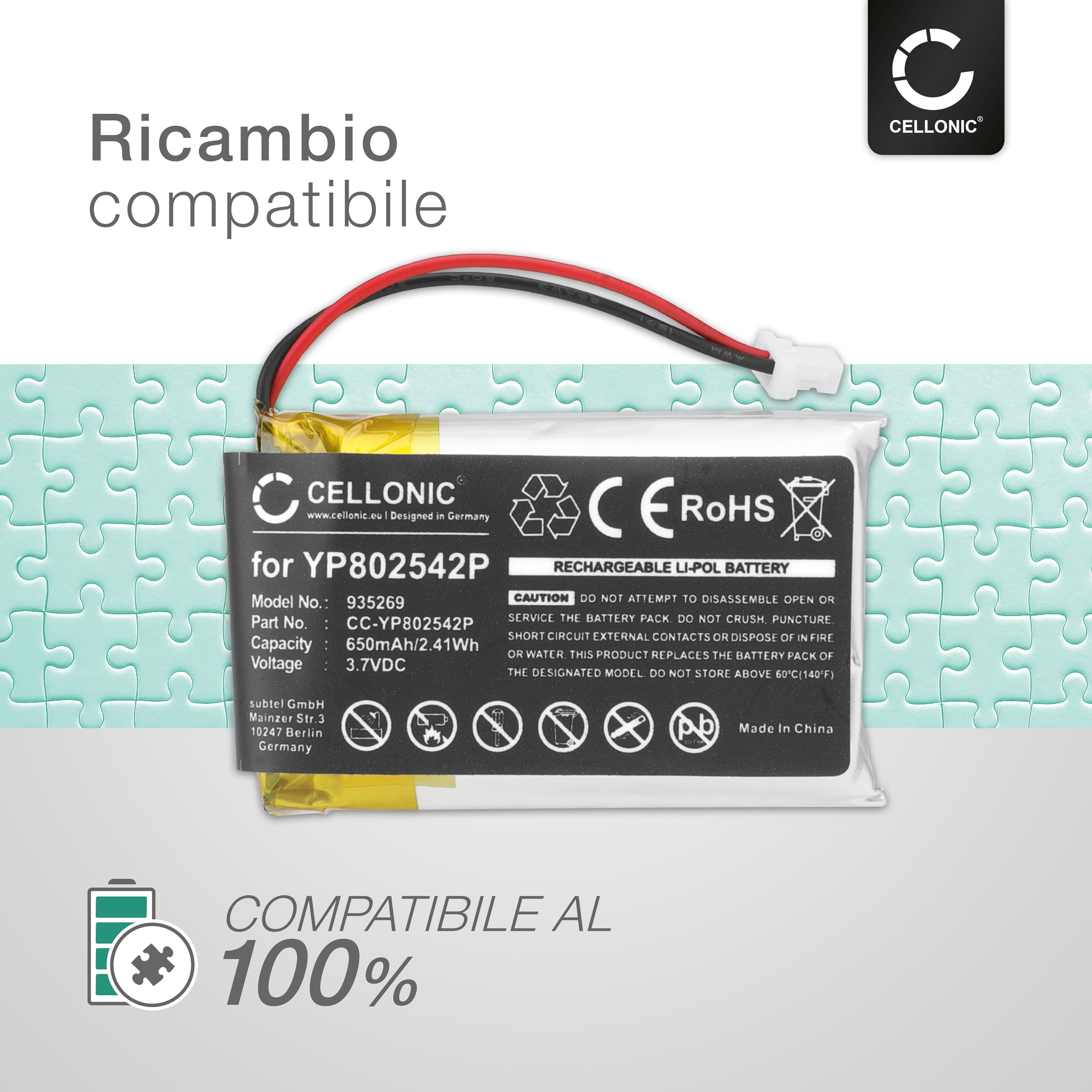 Batteria CS-BLS270SL 2500mAh Per BLU S270Q E Studio C 8.8 – Sostituto C866042300L