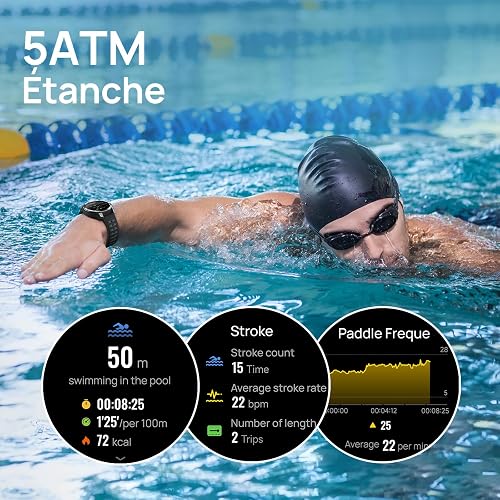 Mibro GS Pro2 - Multisport Smartwatch with Dual Band GNSS, Training Guidance, Smartwatch with Heart Rate Monitoring for Swimming, Cycling, Running, Hiking, Skiing and Padel (Dark Gray) - 6