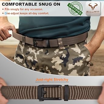 BULLIANT Men Belt Multi-Pack,Stretchable Ratchet Belt Adjustable For Men Gift Golf Casual Jeans Precise Fit