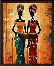 African Art Wooden Framed Poster - Museum-Quality Matte Paper, Ready-to-Hang Size 20x25 cm / 8x10″ Frame Dark wood frame