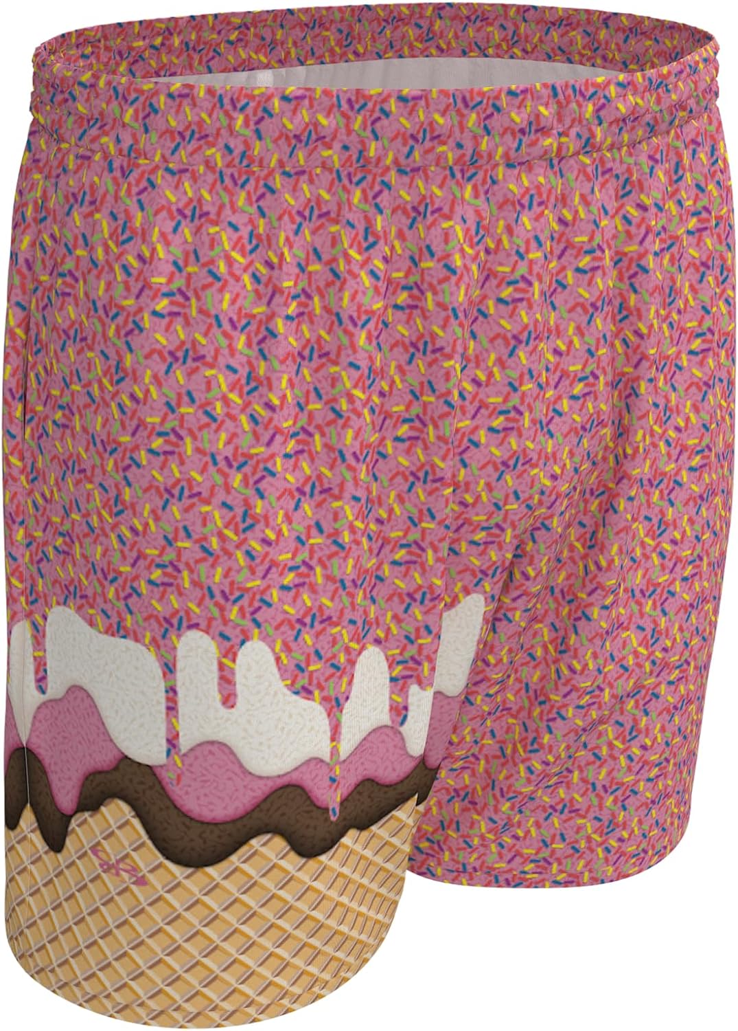 Boombah Boys' Premier Athletic Training Shorts, Moisture Wicking, Side Pockets, 4" & 5" Inseam - Ice Cream Neapolitan