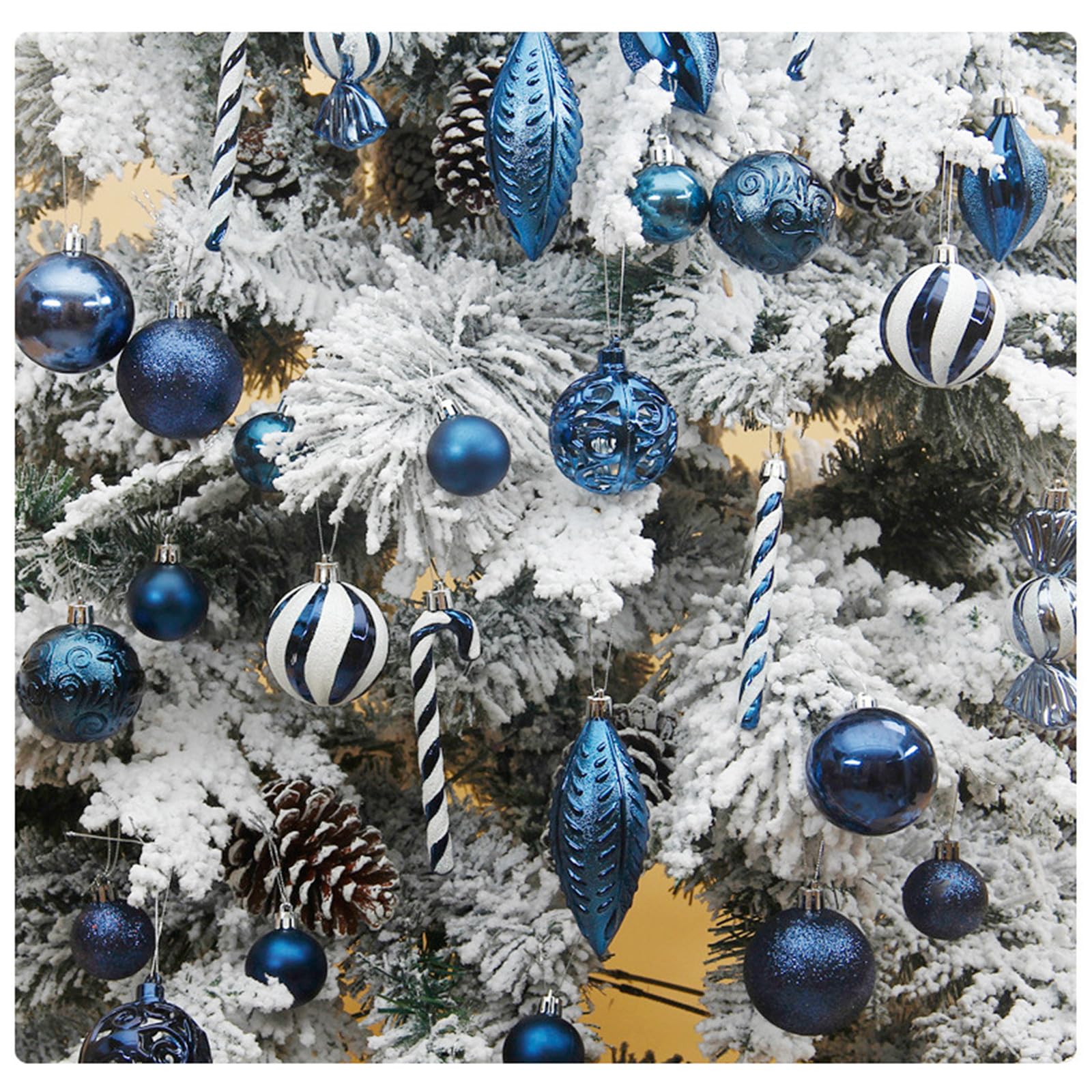Christbaumkugeln Set, Kunststoffkugeln, Ornamente für den Innen und Außenbereich, viele Verwendungsszenarien, wasserdichte Weihnachtsdekoration