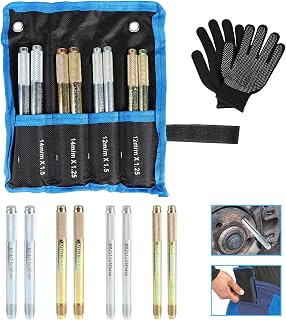 EXLECO 8PCS wheel mounting aid fixing pin M12 * 1.25, M12 * 1.5, M14 * 1.25, M14 * 1.5 car tool kit wheel mounting aid tire assembly tool car stainless steel wheel alignment app car car car