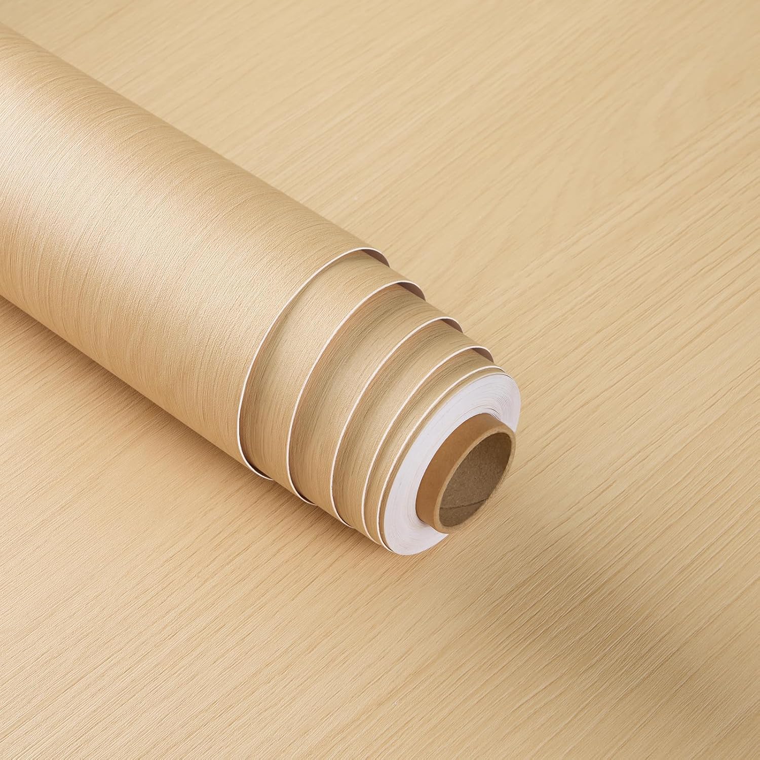 Wood Grain Contact Paper Peel and Stick Textured Wallpaper 11.8"x118"for Cabinets Drawers Countertop and Furniture Refurbishment Wooden Wall Paper Removable Vinyl Easy to Apply