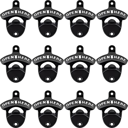 Miniatura 23 de Abrebotellas de bronce antiguo montado en la pared abrebotellas de cerveza montado en la parte superior para regalos Bronce antiguo,Plateado