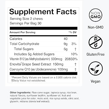 Humann SuperGrapes Chews & SuperBeets Energy Plus
