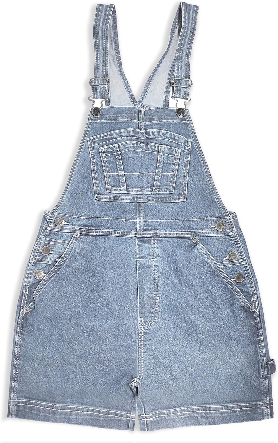 Hybrid & Company Women Denim Shorts Rompers Sleeveless Adjustable Strap Overalls Cross Back Jumpsuit - Image 3