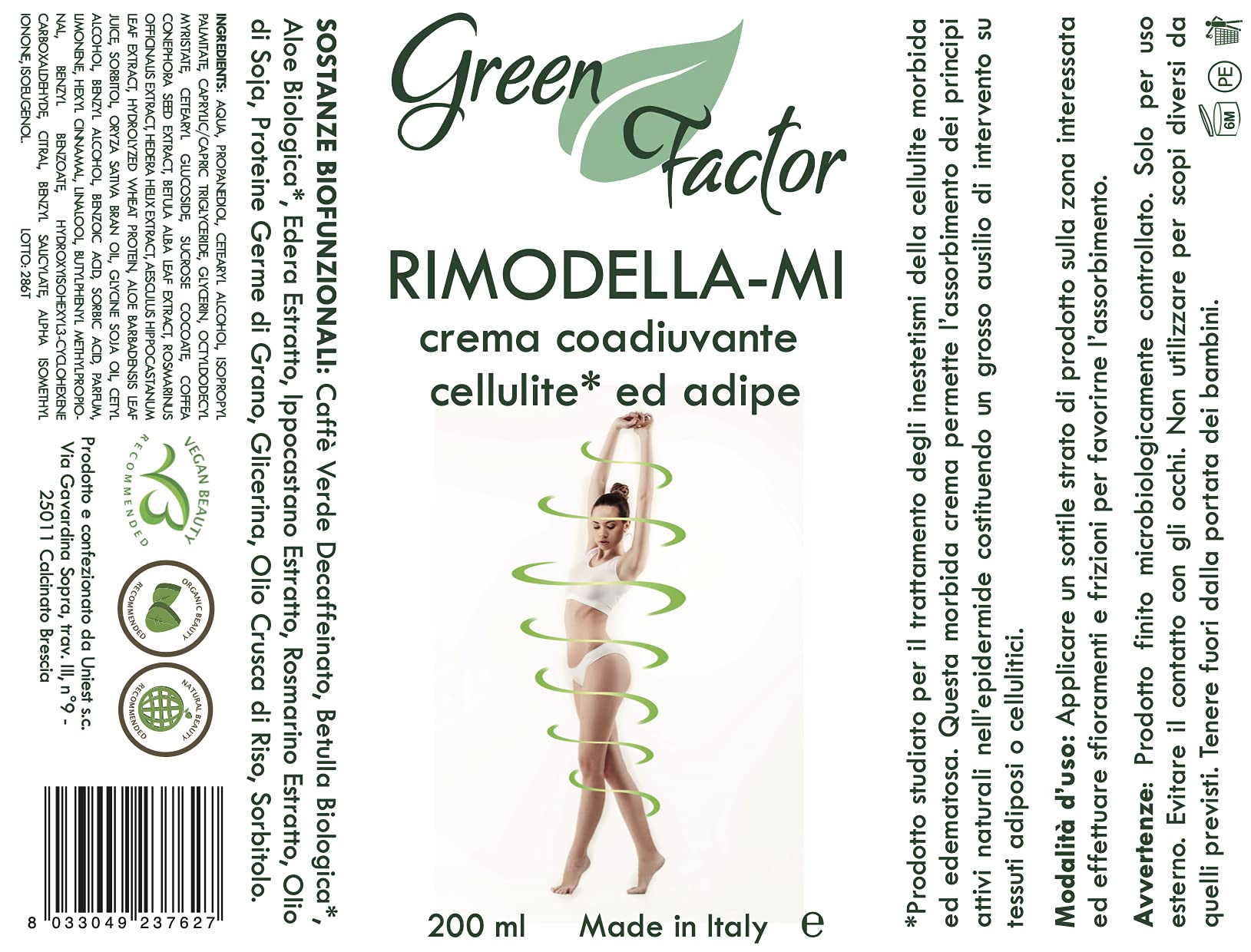 Set per il corpo - prodotti professionali preziosi biologici di alta qualità MADE IN ITALY