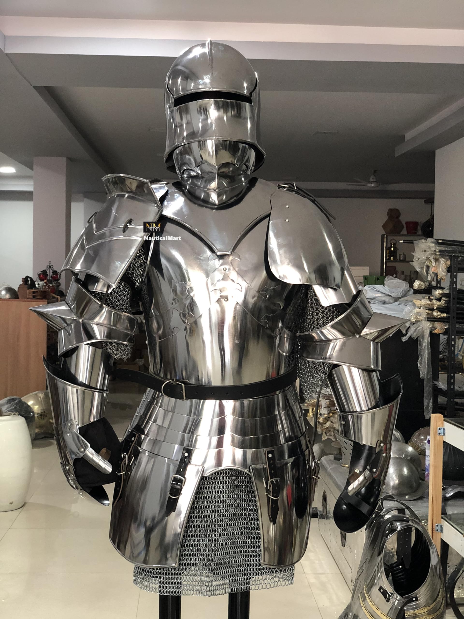 NauticalMart Gothic Armor Wearable Half Suit of Armor Medieval Times LARP Reenactment combat Body Armour Halloween Costume