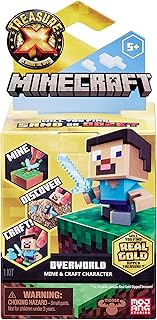 TREASURE X Minecraft Overworld Mine and Craft collectable characters Unboxing toy 10 levels of adventure Will you find real gold treasure