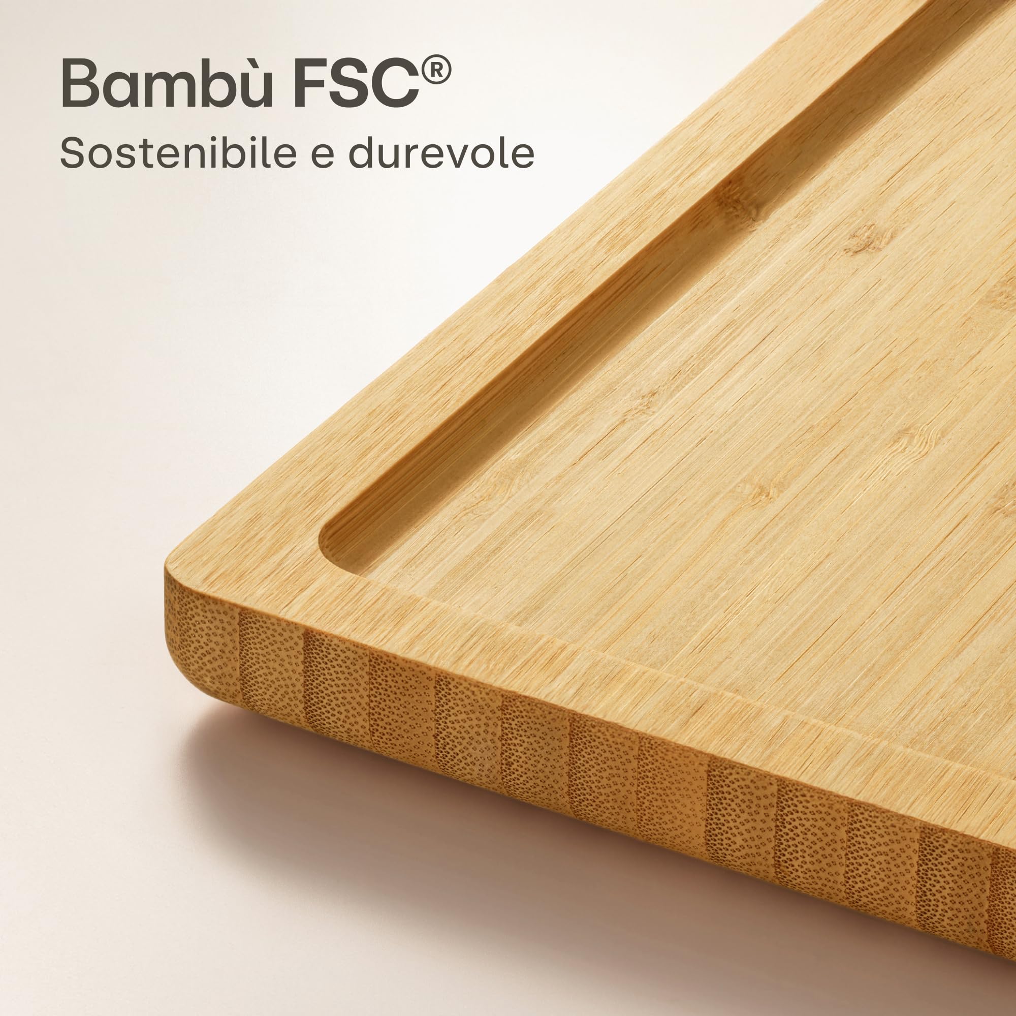 Tagliere In Bambù MasterChef - Grande Con Scanalatura, Per Pane E Pizza, 38.5x26.5cm - Foto 8