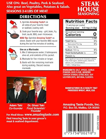 Amazing Taste Steakhouse Seasoning Bundle (10 Packets- .75 oz ea.)