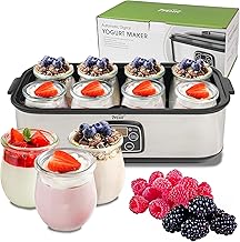 7Penn Yogurt Maker Machine - French and Greek Yogurt Maker with Temperature Control Including 8 Yogurt Jars with Lids