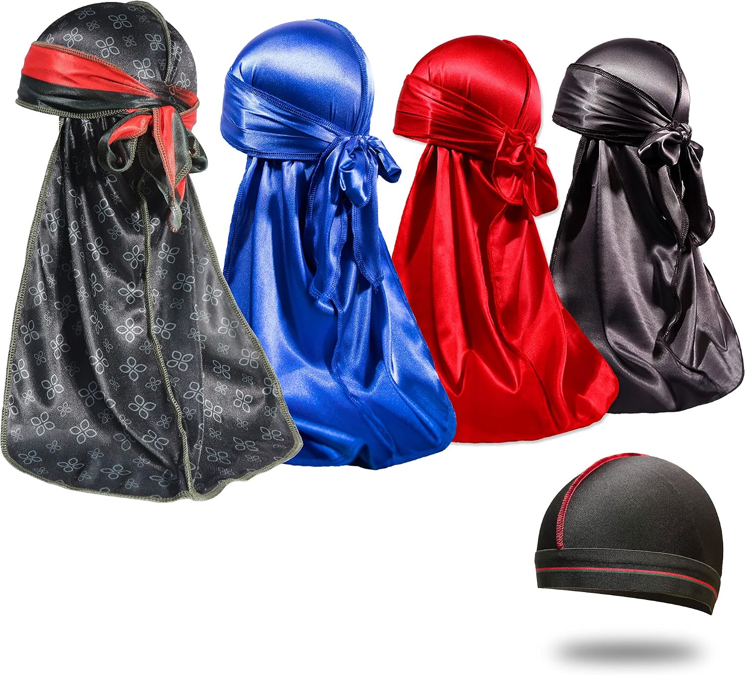 ForceWave Silky Durags for Men 360 Waves, with a Designer Do Rag & Wave Cap