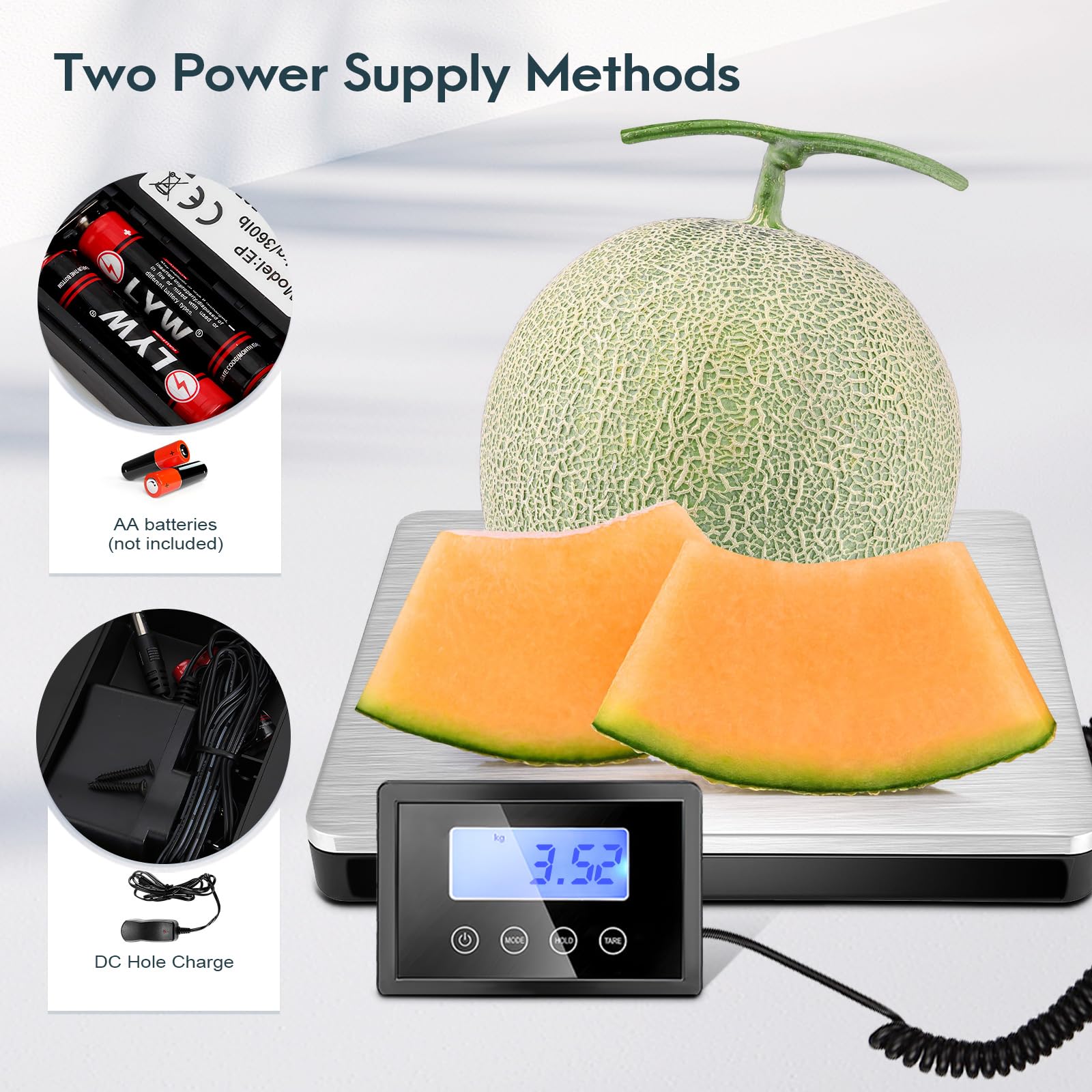 Balance Numérique 180kg Plateforme de Pesage avec KG/LB/OZ Affichage Externe